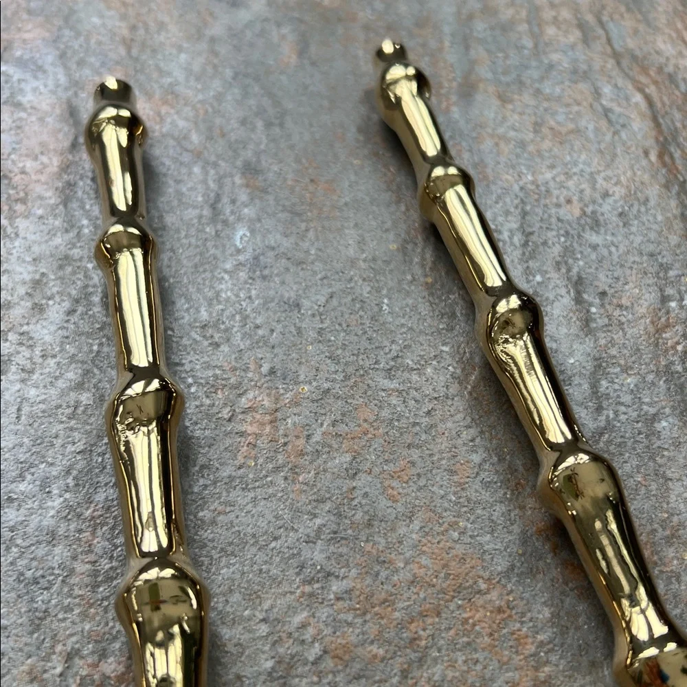 Elegant Gold Bamboo Cutlery Set